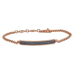 Swarovski Locket Bracelet - Blue - Rose Gold Plating - 5390256